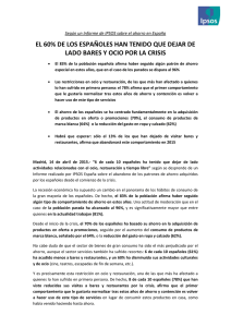Informe de IPSOS sobre el ahorro en España