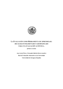 la evaluaci&oacute;n como herramienta de aprendizaje: dec&aacute;logo