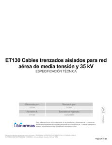 ET130 Cables trenzados aislados para red aérea de media tensión