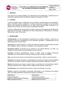 MC-G-01 Elaboración de Documentos del SIG