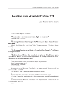 La última clase virtual del Profesor TTT