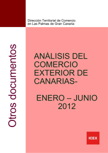 Análisis Comercio Exterior de Canarias 1S2012