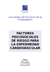 factores psicosociales de riesgo para la enfermedad cardiovascular