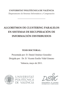 algoritmos de clustering paralelos en sistemas de