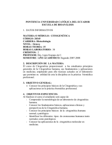 citogenética - Pontificia Universidad Católica del Ecuador