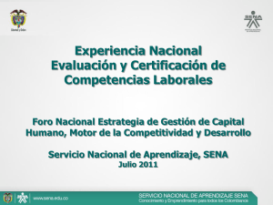 Evaluación y Certificación de Competencias Laborales