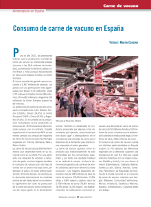 Consumo de carne de vacuno en España