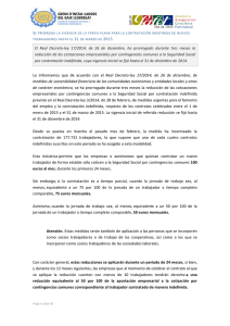 El Real Decreto-‐ley 17/2014, de 26 de diciembre, ha prorrogado
