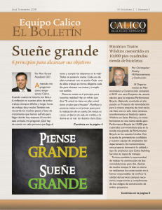 Calico Newsletter 06.15 Spanish.indd