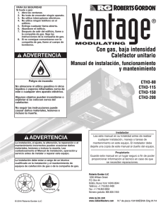 VANTAGE ® Modulando Manual de Instalatión