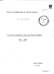 LA POLITICA EXTERIOR DE COSTA RICA HACIA NICARAGUA