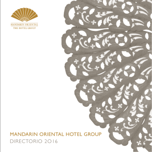 MANDARIN ORIENTAL HOTEL GROUP DIRECTORIO 2O16