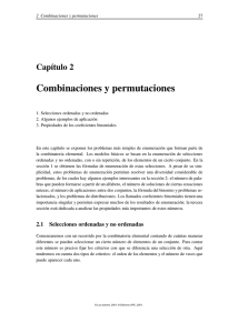 Capítulo 2 Combinaciones y permutaciones
