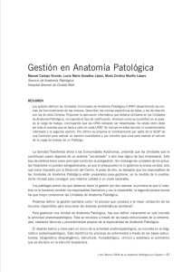 Gestión en Anatomía Patológica - Sociedad Española de Anatomía