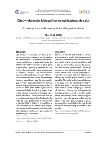 Citas y referencias bibliográficas en publicaciones de salud