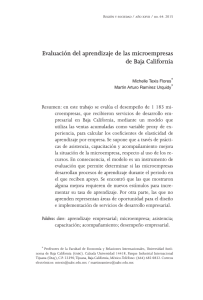 Evaluación del aprendizaje de las microempresas de Baja California
