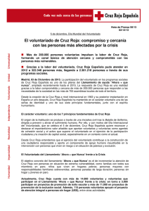 Comunicado - Sala de Prensa – Cruz Roja Española
