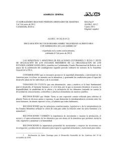 Seguridad Alimentaria con Soberanía en las Américas