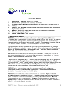 MEDICC Review Submission Guidelines