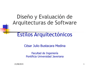 Arquitecturas Software - Departamento de Ingeniería de Sistemas
