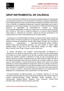 Biografía Grup Instrumental de València