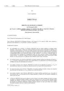Directiva (UE) 2015/996 de la Comisión