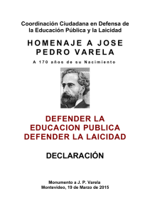 Declaración Defensa Educación Pública y Laicidad