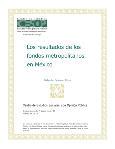 Los resultados de los fondos metropolitanos en México