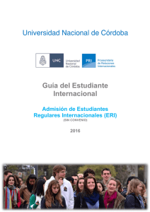 Guía del Estudiante Internacional SIN CONVENIO v2016