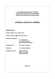 didactica general 2011 - Universidad Nacional de Córdoba