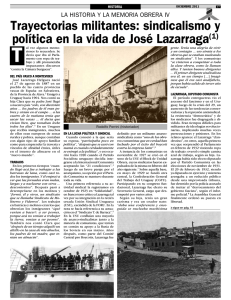 sindicalismo y política en la vida de José Lazarraga(1)
