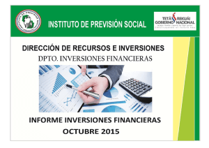 Inversiones financieras - Octubre 2015