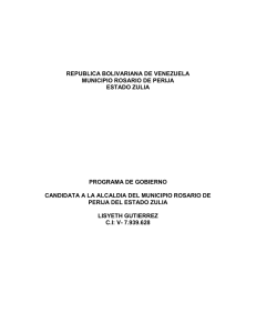 REPUBLICA BOLIVARIANA DE VENEZUELA MUNICIPIO ROSARIO