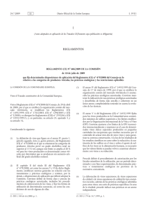 Reglamento (CE) no 606/2009 de la comisión de 10 de julio
