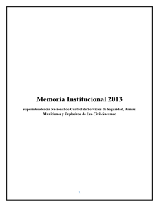 Memoria Institucional 2013