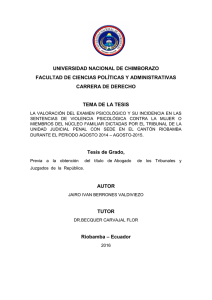 UNIVERSIDAD NACIONAL DE CHIMBORAZO FACULTAD DE