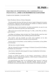 Discurso de investidura de Rodríguez Zapatero