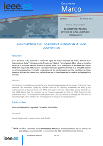 El concepto de Política Exterior de Rusia: Un estudio