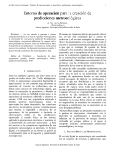 Entorno de operación para la creación de predicciones