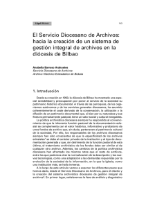 El Servicio Diocesano de Archivos: hacia la creación de un sistema