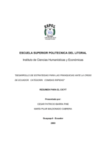 ESCUELA SUPERIOR POLITECNICA DEL LITORAL Instituto de