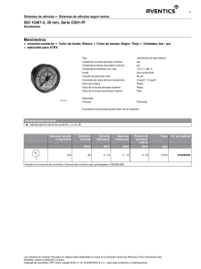 ISO 15407-2, 26 mm, Serie CD01-PI Manómetros