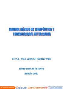Manual Básico de Terapéutica y Farmacología Veterinaria