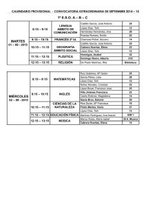 calendario de exámenes de septiembre 2015