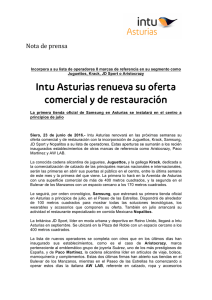 Intu Asturias renueva su oferta comercial y de restauración