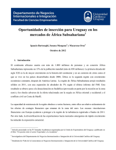 Oportunidades de inserción para Uruguay en los mercados de