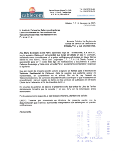 Libro de tarifas de telefonia de TVI Nacional.