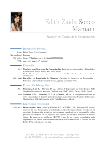 Edith Zaida Sonco Mamani – Magister en Ciencia de la - IME-USP
