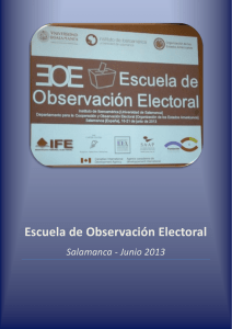 Escuela de Observación electoral. Salamanca, 2013