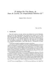 El diálogo De Vita Beata, de Juan de Lucena: un rompecabezas